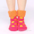 Nicht-Skid Thermal House Fuzzy Slipper Socken Frauen